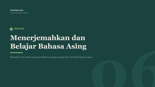 Menerjemahkan dan Belajar Bahasa Asing